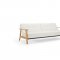 Splitback Sofa Bed in White w/Frej Arms by Innovation w/Options