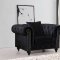Chesterfield Sofa 662BL in Black Velvet Fabric w/Optional Items