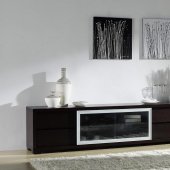 Reflex TV Stand by Beverly Hills Furniture in Wenge
