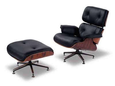 Contemporary Lounge Furniture on Contemporary Lounge Chair In Black Leather Upholstery At Furniture