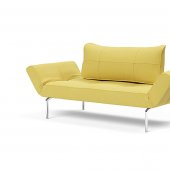 Zeal Daybed in Mustard Fabric by Innovation w/Metal Legs