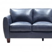 Traverse Sofa & Loveseat Set in Blue Leather by Leather Italia