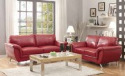 8523 Chaska Sofa in Red Bonded Leather Match by Homelegance