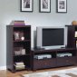 Cappuccino Finish Contemporary TV Stand W/Drawers