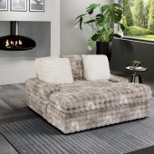 U8292 Lounger Sofa in Gray Fabric by Global w/USB