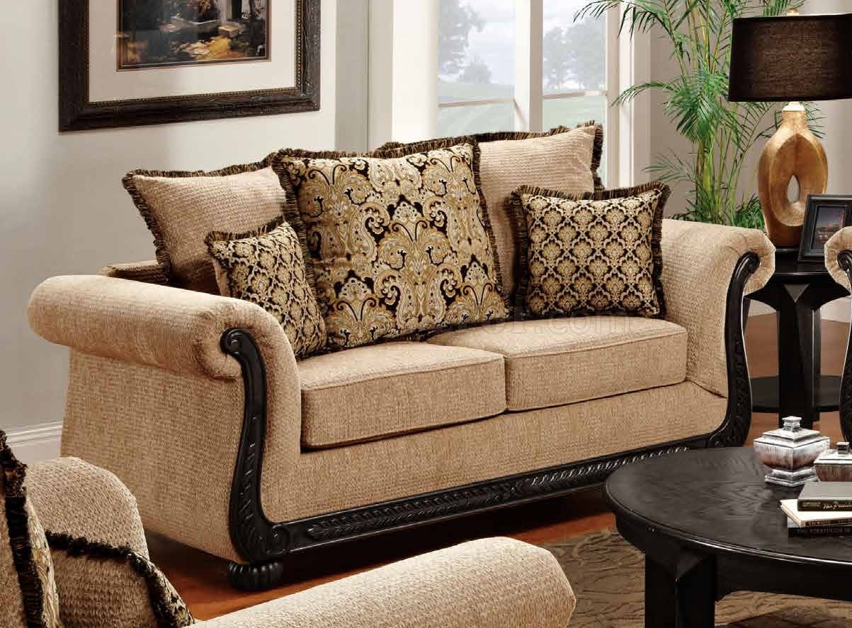60001 Sofa in Taupe Chenille Fabric w/Options