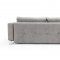 Cassius Sofa Bed Light Grey 538 by Innovation w/Chromed Legs