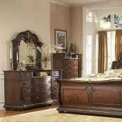 Palace Bedroom 1394 in Rich Brown w/Optional Case Pieces