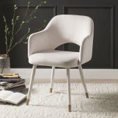Applewood Accent Chair 59856 Set of 2 in Cream Velvet by Acme