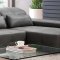 S812-DG Sectional Sofa in Dark Gray Leather by Pantek