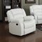 G947 Motion Sofa & Loveseat in White Bonded Leather by Glory