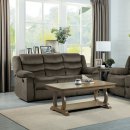 Discus Reclining Sofa & Loveseat 9526BR in Brown by Homelegance