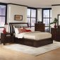 Distressed Cherry Finish Modern Bedroom Set w/Options