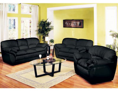  Living Room Furniture on Leather Elegant Living Room W Pillow Top Seats At Furniture Depot
