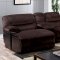 Glasgow Reclining Sectional Sofa CM6822 in Brown Microfiber