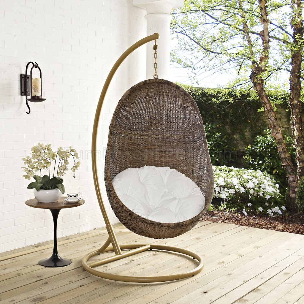 Simple Hanging Swing Chair For Balcony with Simple Decor