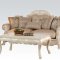 Dresden Sofa in Antique Style White PU Leather by Acme w/Options