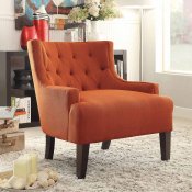 Dulce Accent Chair 1233RN in Orange Fabric by Homelegance