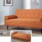 Orange Fabric Contemporary Sofa Bed Convertible
