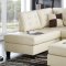 F6856 Sectional Sofa 3Pc in Beige Faux Leather by Boss