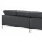 Loft L-Shaped Sectional Sofa in Dark Gray Fabric by Modway