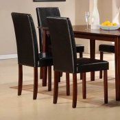 Cherry Finish Modern Dining Table w/Optional Bicast Chairs