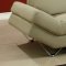 Taupe Full Bonded Leather Modern Sectional Sofa w/Metal Legs
