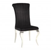 Carone Dining Chair Set of 4 105072 in Black Velvet by Coaster