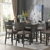 Baresford 7Pc Counter Ht Dining Set 5674 in Gray by Homelegance