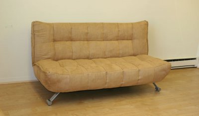 Camel or Chocolate Microfiber Modern Sofa Bed
