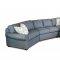 Troupe Cuddler Sectional Sofa K51300 in Grey Fabric by Klaussner