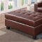 2512 Sectional Sofa Set in Brown Bonded Leather Match PU