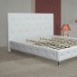 Crystal Bed in White Leatherette