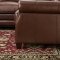 Cocoa Brown Top Grain Italian Leather Traditional Sectional Sofa