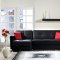 Elegant Convertible Sectional Sofa in Black Microfiber w/Options