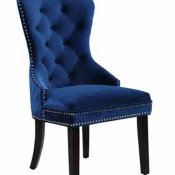 Bronx Dining Chair Set of 2 - Blue, Silver, Brown or Pink Fabric