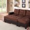 2500 Sectional Sofa Set in Dark Brown Bi Cast & Brown Microfiber