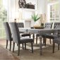 Godeleine 7Pc Dining Set 70415 in Weathered Gray Oak by Acme