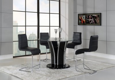 D1086BT Bar Height Dining Set 5Pc in Black by Global