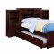 Pearland CM7844 Youth Bed in Dark Walnut w/Bookcase Headboard