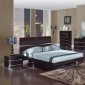 Wenge Finish Modern Stylish Bedroom w/Optional Casegoods