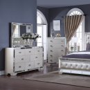 Gloria Bedroom 5Pc Set in Ivory w/Queen Bed