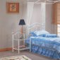White Metal Kids Canopy Twin Bed w/Optional Nightstand
