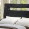 Rich Ebony Finish Modern Bedroom w/Low Profile Bed