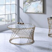 Bluelipe Coffee Table 3Pc Set 82990 in Champagne by Acme