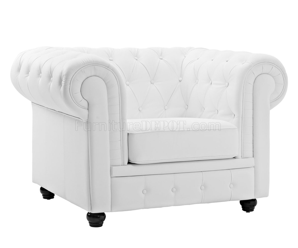 Sofa In White Leather By Modway W Options