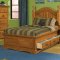 Light Brown Finish Transitional Kids Bedroom w/Optional Bed