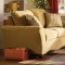 Camel or Cocoa Fabric Casual Livng Room Sofa w/Accent Pillows