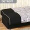 Detroit Tri-Tone Fabric Convertible Sofa Bed w/Storage Space