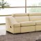 8021 Reclining Sectional Sofa in Light Beige Full Leather by ESF